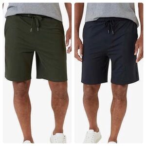 2 Pair- Eddie Bauer Men’s Comfort Fit Lounge Shorts | (Bundle 2- Pair)